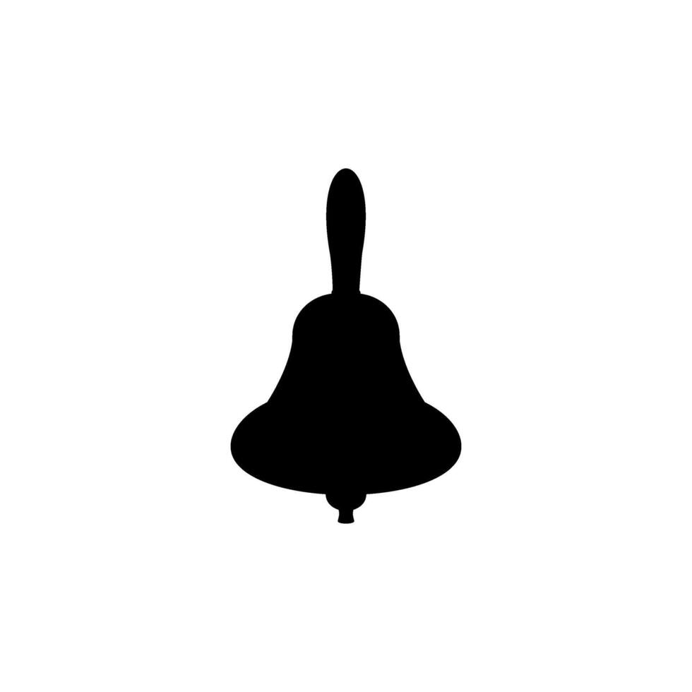 Silhouette of the Hand Ringing Bell, Flat Style, can use for Pictogram, Apps, Website, Logo, Art Illustration, of Graphic Design Element. BW, Editable vector