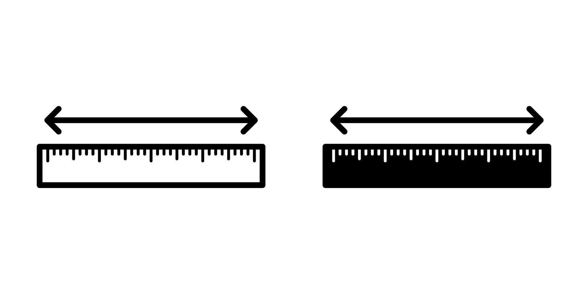 Ruler icons set. Measure sign. for mobile concept and web design. illustration on white background vector