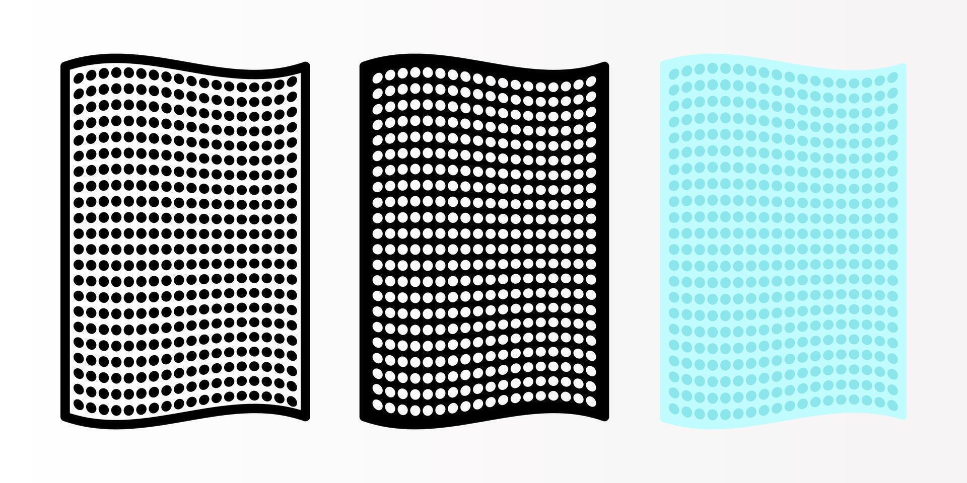 Sandpaper icon set. bubble wrap sign. for mobile concept and web design. illustration on white background vector