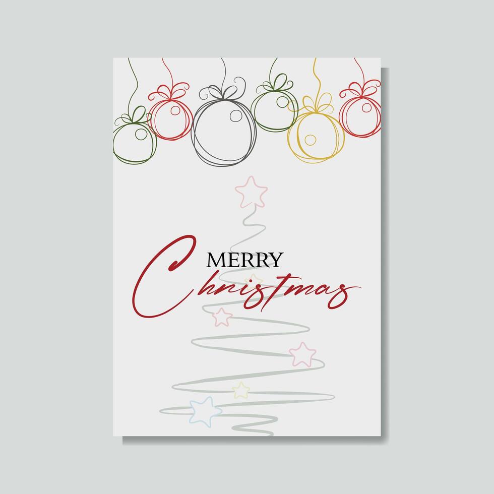 christmas greeting card vector