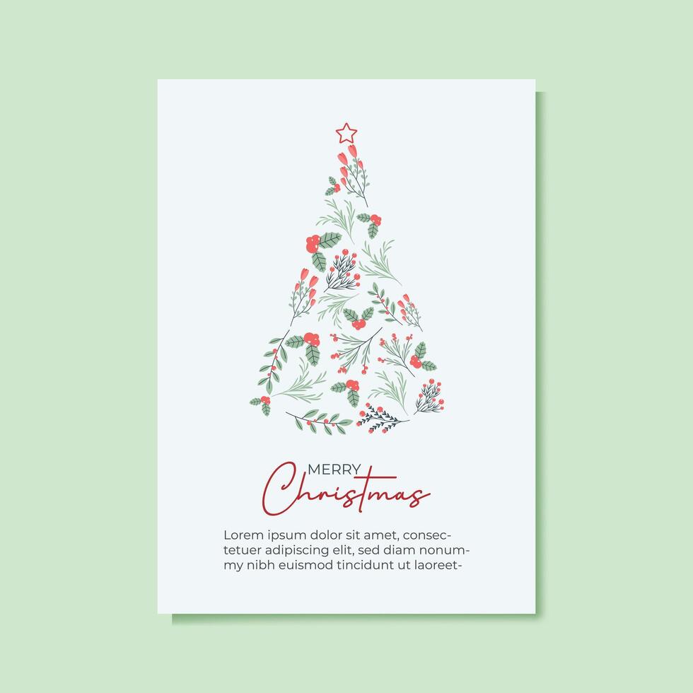 Merry Christmas greeting card vector