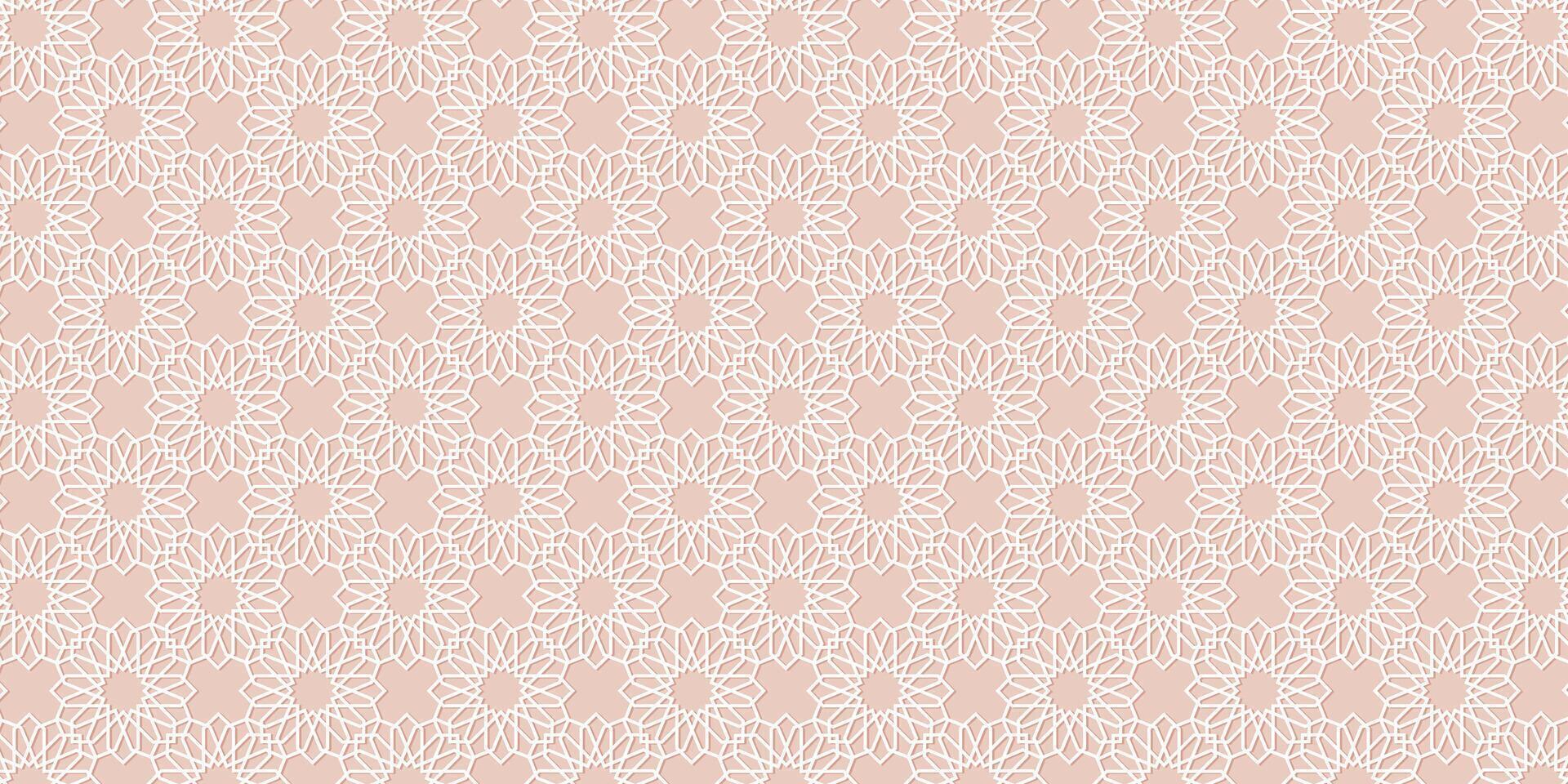 seamless pattern of geometric shapes in arabic style vector