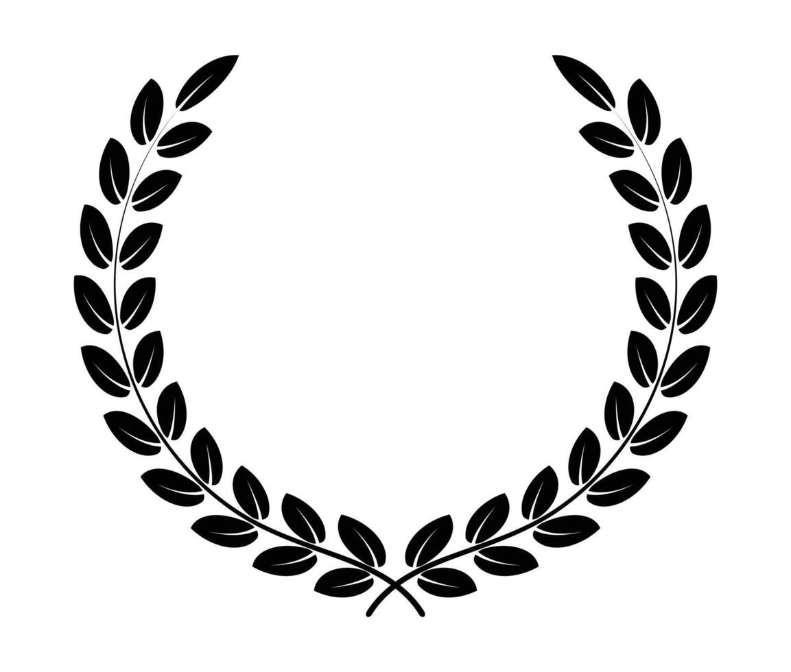 Natural Laurel black wreath design vector