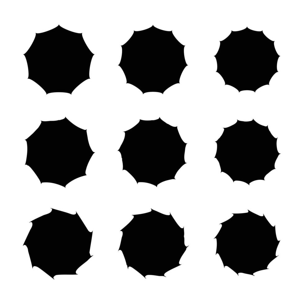 black Circle shape on white background vector