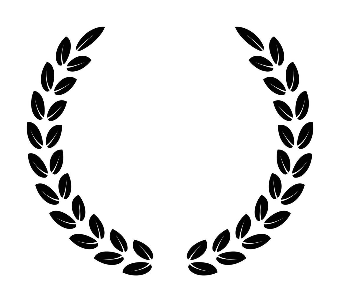 laurel and foliate circle leaf design vector
