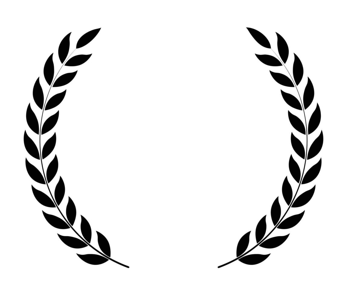 laurel and foliate circle leaf vector