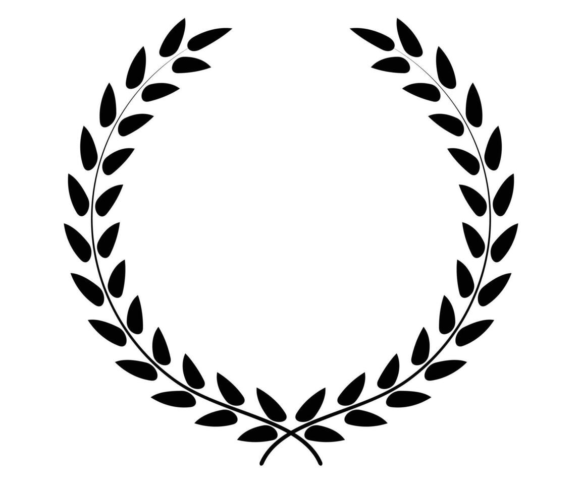laurel and foliate circle design vector