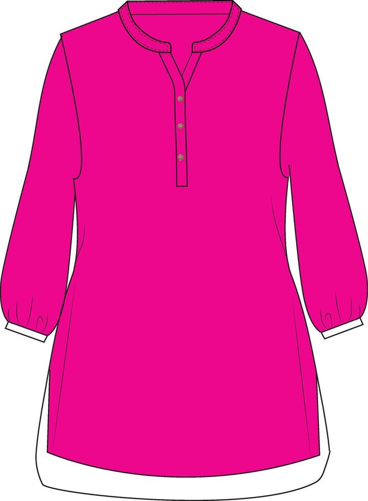 female dress mockup sample vector