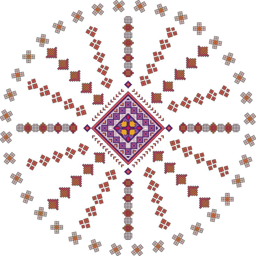 Mandala Ornament. Illustration. For Wedding, Bridal, Valentine's Day, Greeting Card Invitation. Oriental Pattern. Indian, Moroccan, Mystic, Ottoman Motifs. Anti-Stress Therapy Pattern vector