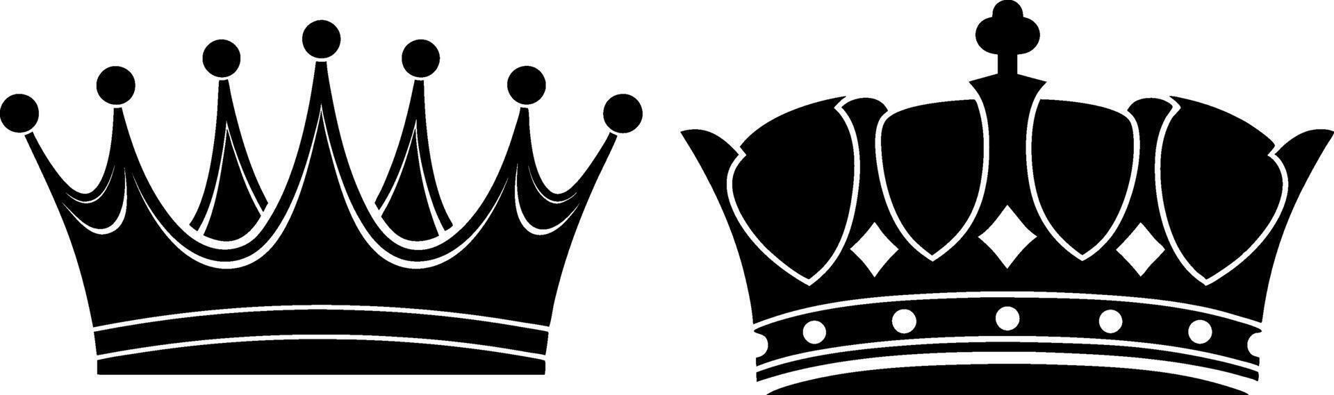 Tiara Logo Design crown icon, king or queen crown symbol sketch, fellow crowned logo heads tiara,Royal head accessories silhouette art illustration vector