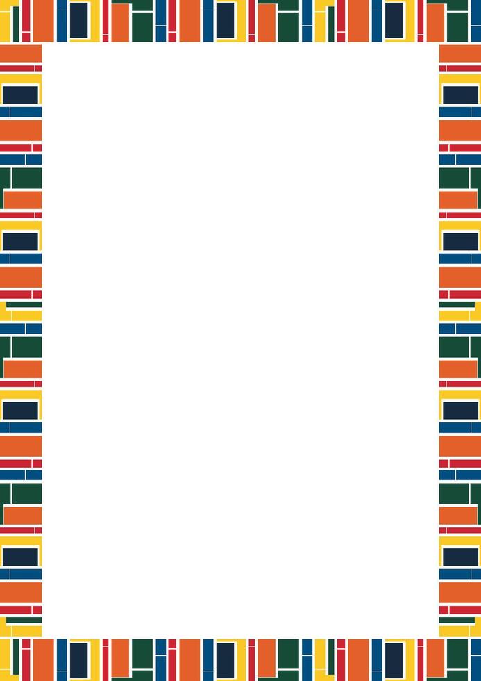 frame for text. Modern Art graphics for hipsters. Colorful stylish geometric empty rectangle frame vector