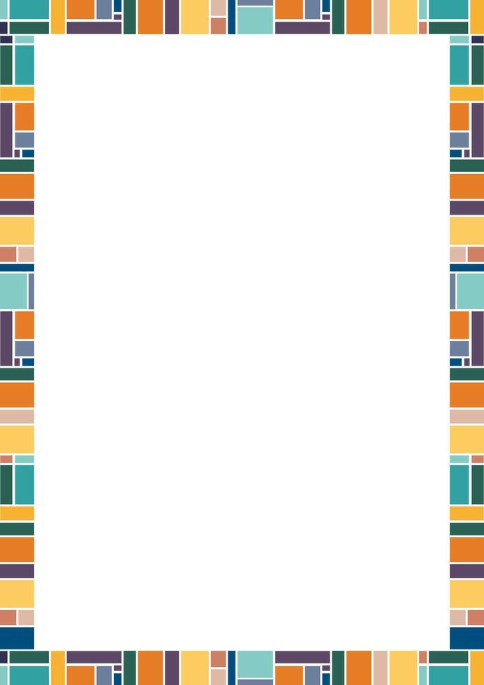 Modern Art graphic for hipsters. frame for text. Colorful stylish geometric empty rectangle frame vector