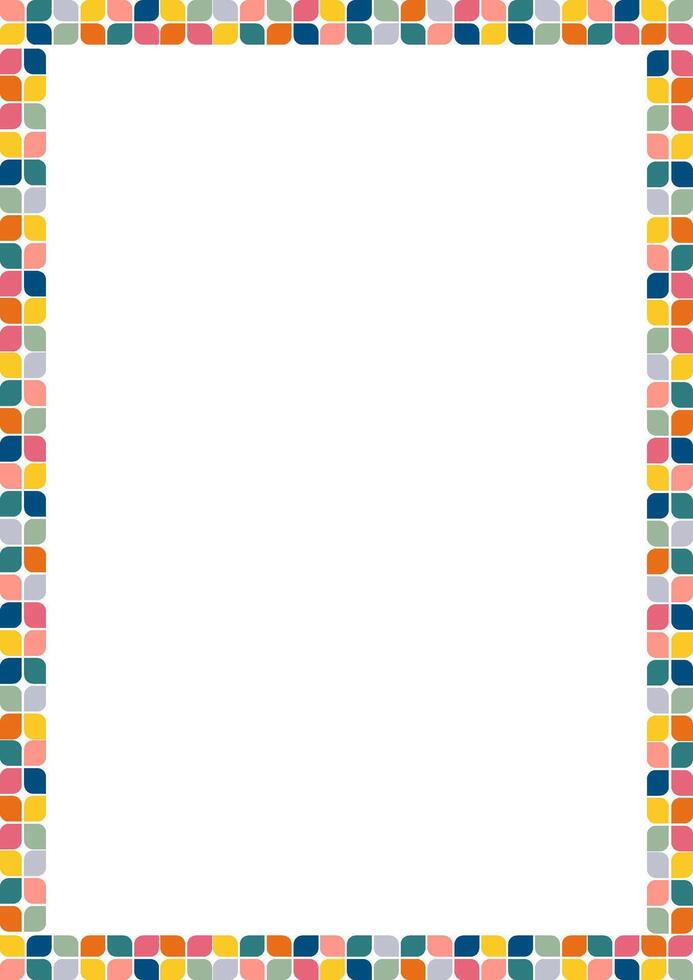 Colorful stylish geometric empty rectangle frame. frame for text. Modern Art baby shower graphic vector