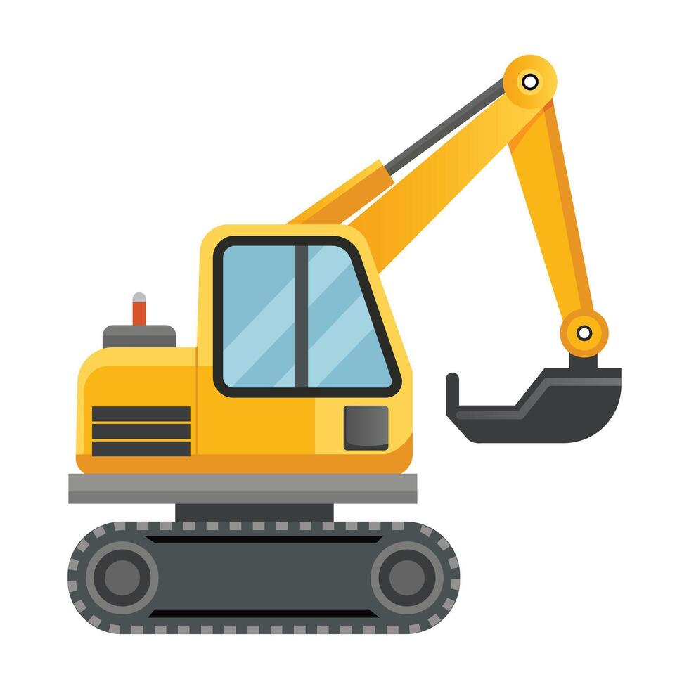 Illustration of Excavator Isolated on white vector
