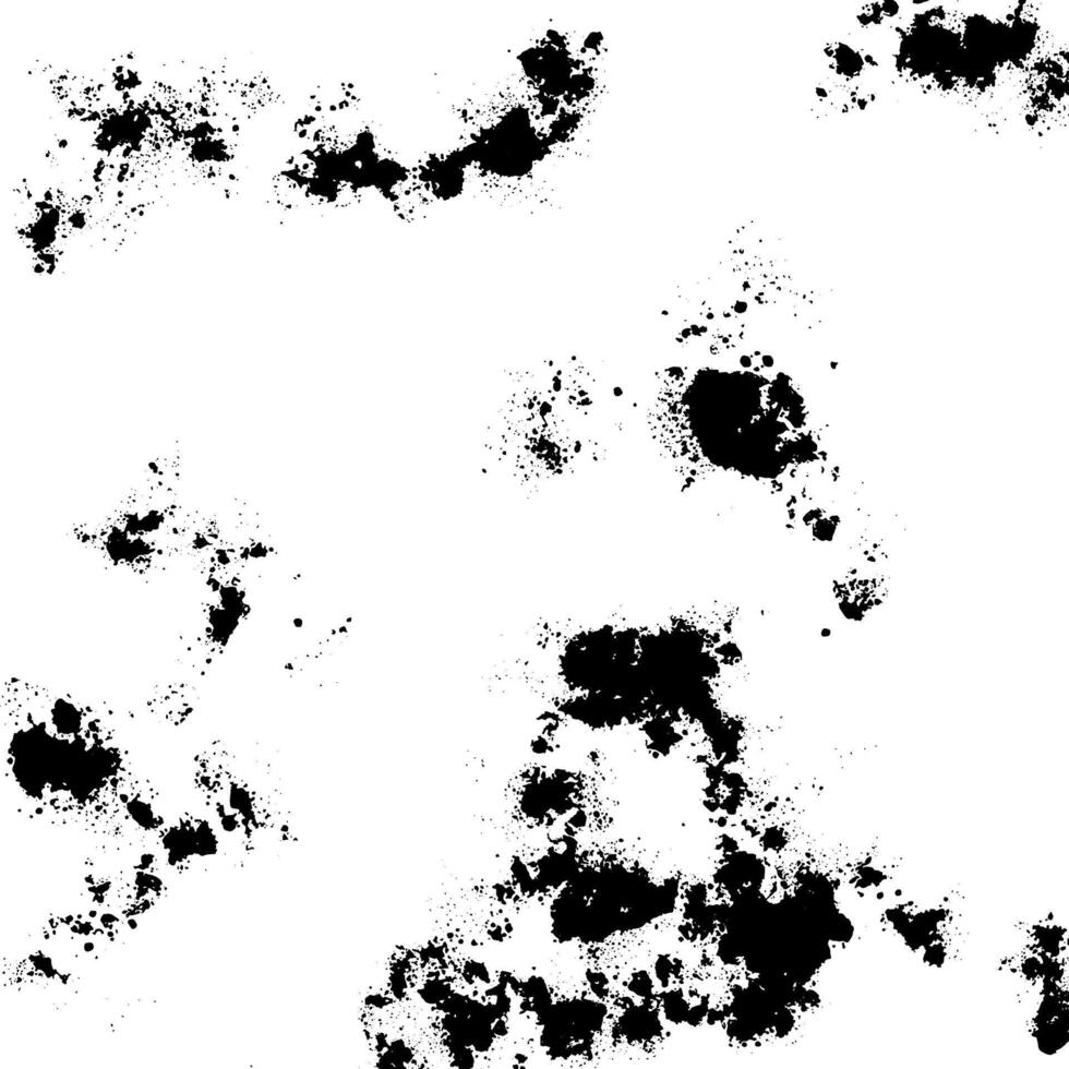 a set of black and white splatters on a white background vector