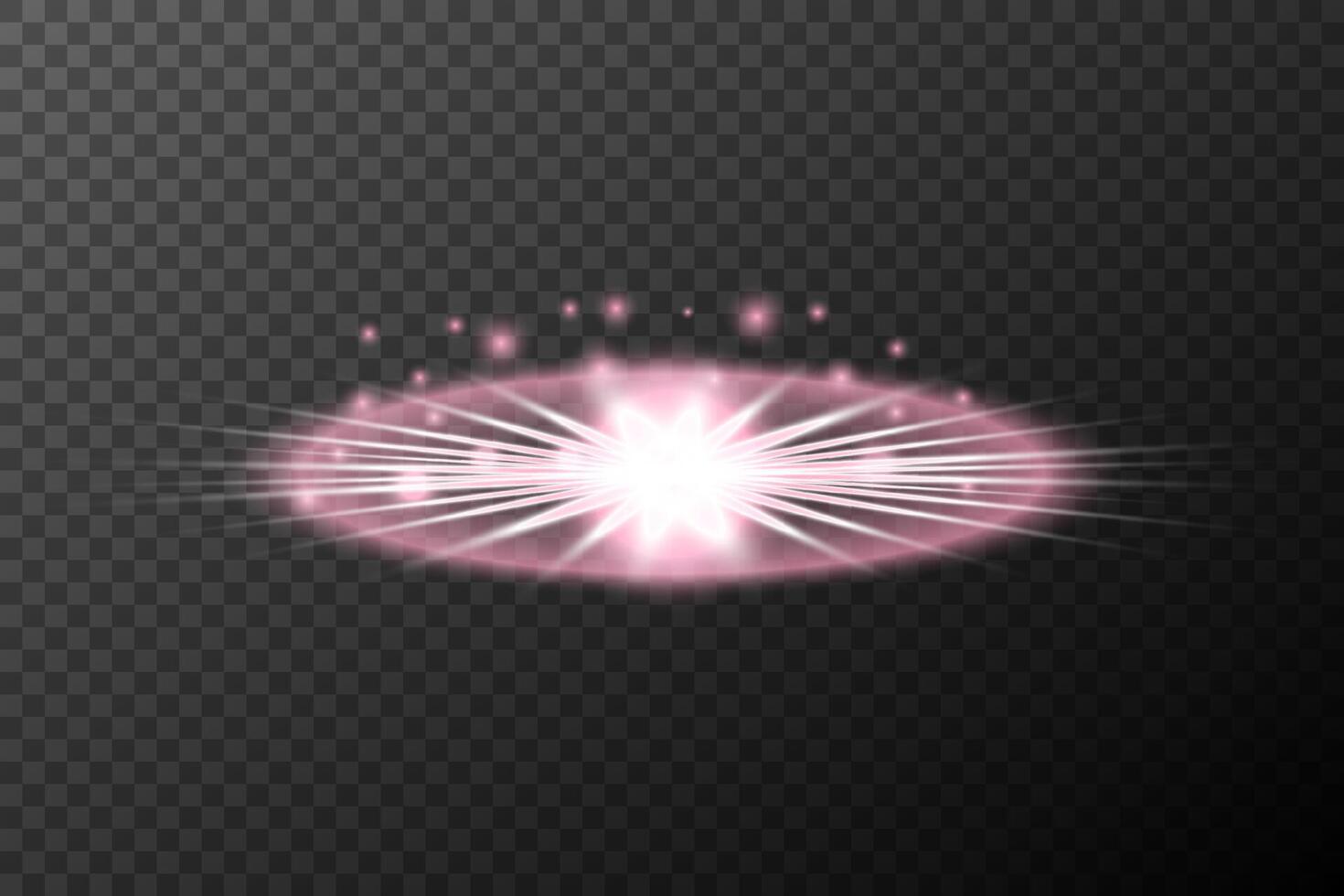 a pink glowing light, on background vector