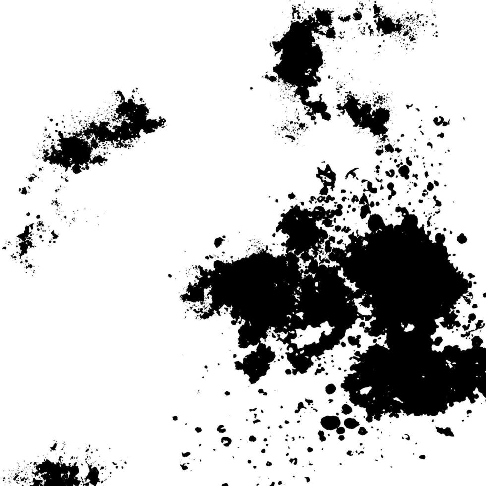 black and white, ink splatters on a white background vector