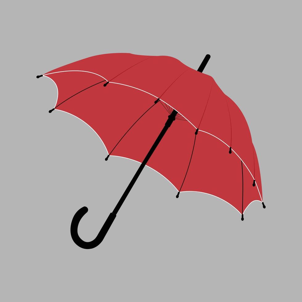 Stylish Red Umbrella Illustration vector