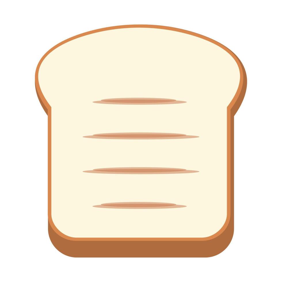 Breakfast food toast bread cartoon illustration vector