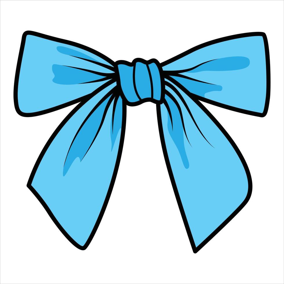 Hand Drawing of Bow with Elegant and Delicate Features vector