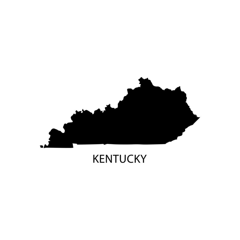 Kentucky map stock illustration. vector