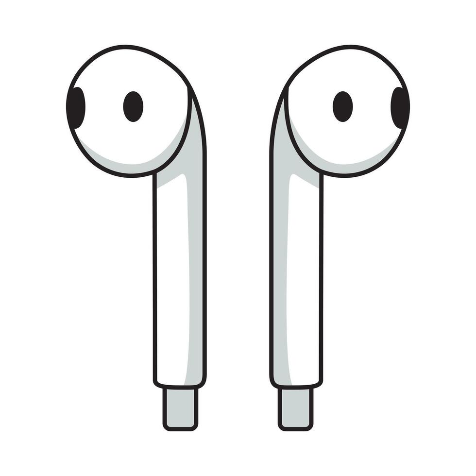 Hand Drawing of Stylish Earphones with Sleek and Modern Design vector