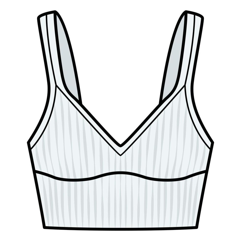Hand Drawing of White Top with Chic and Stylish Details vector