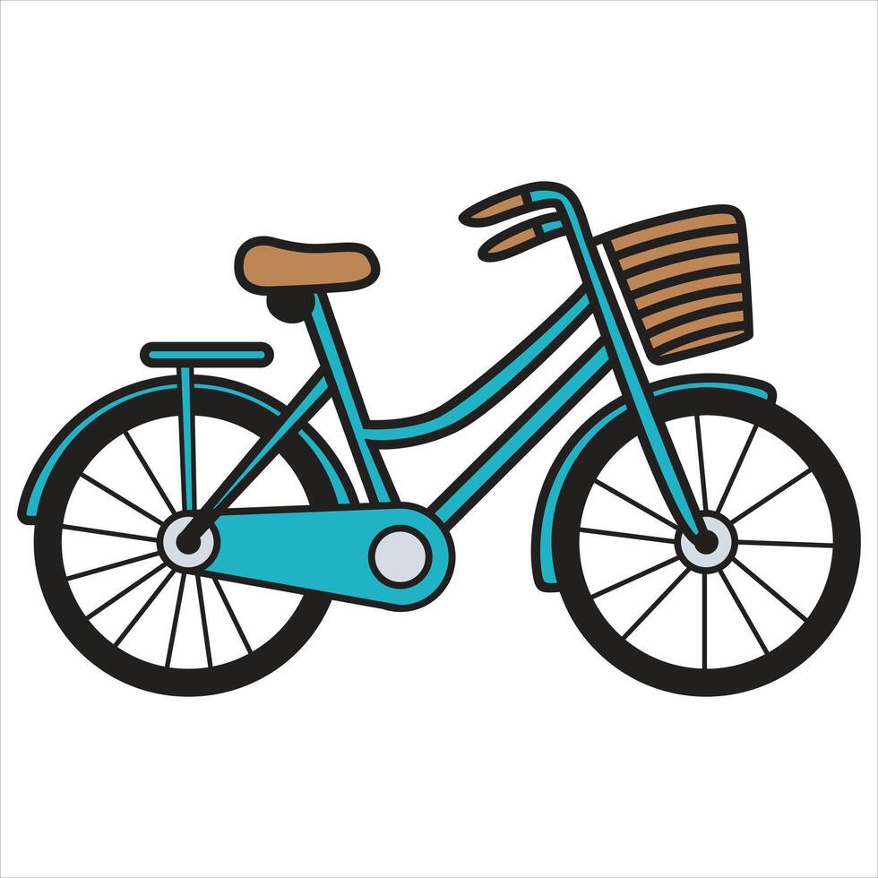 Bicycle with Vintage and Stylish Details vector