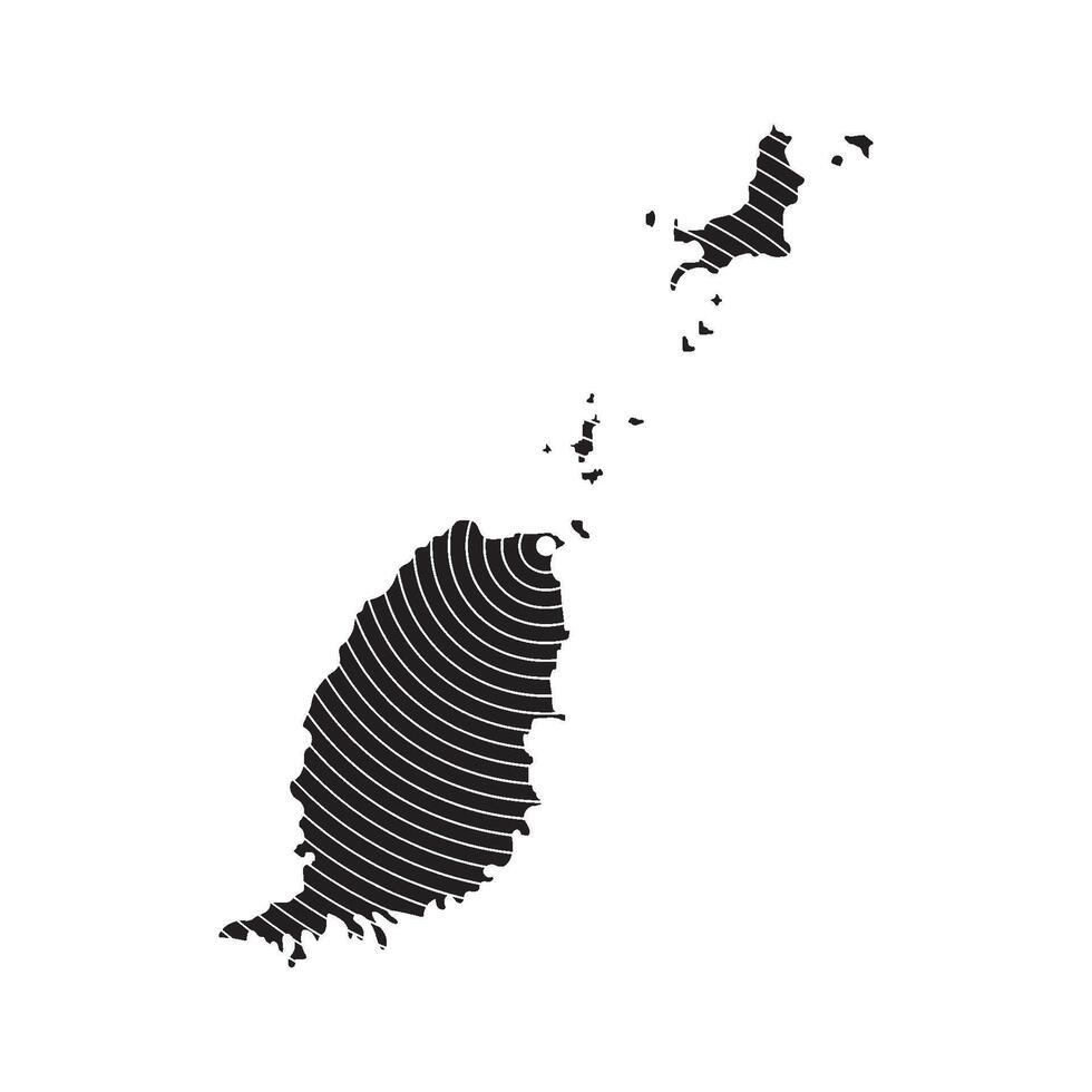Grenada Map Detail Icon,Element Design. vector
