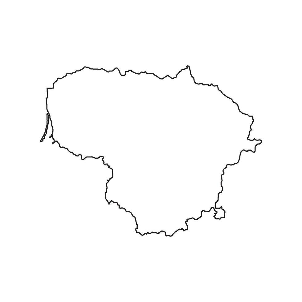 Lithuania Map Symbol Icon vector