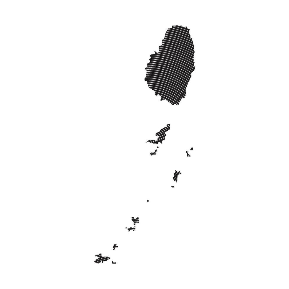 Saint Vincent and the Grenadines Map Icon Element Design vector