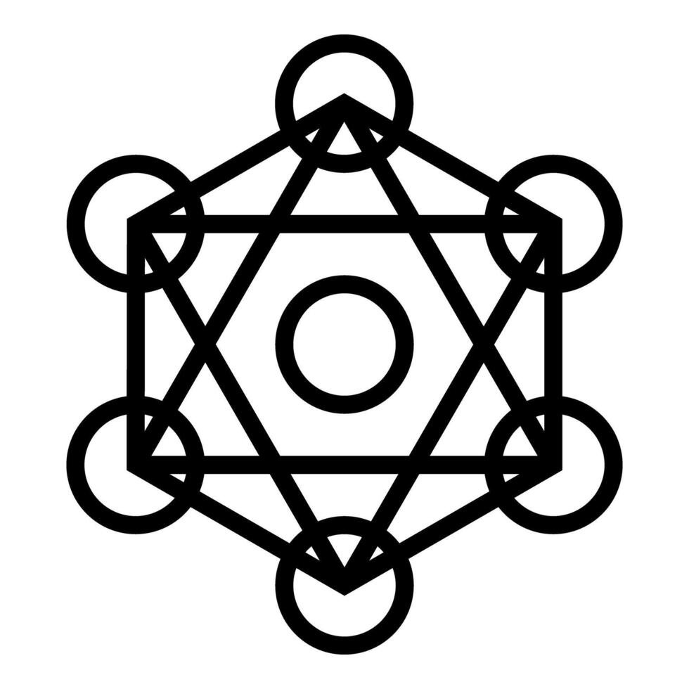 Metatron cube Sacred geometry vector