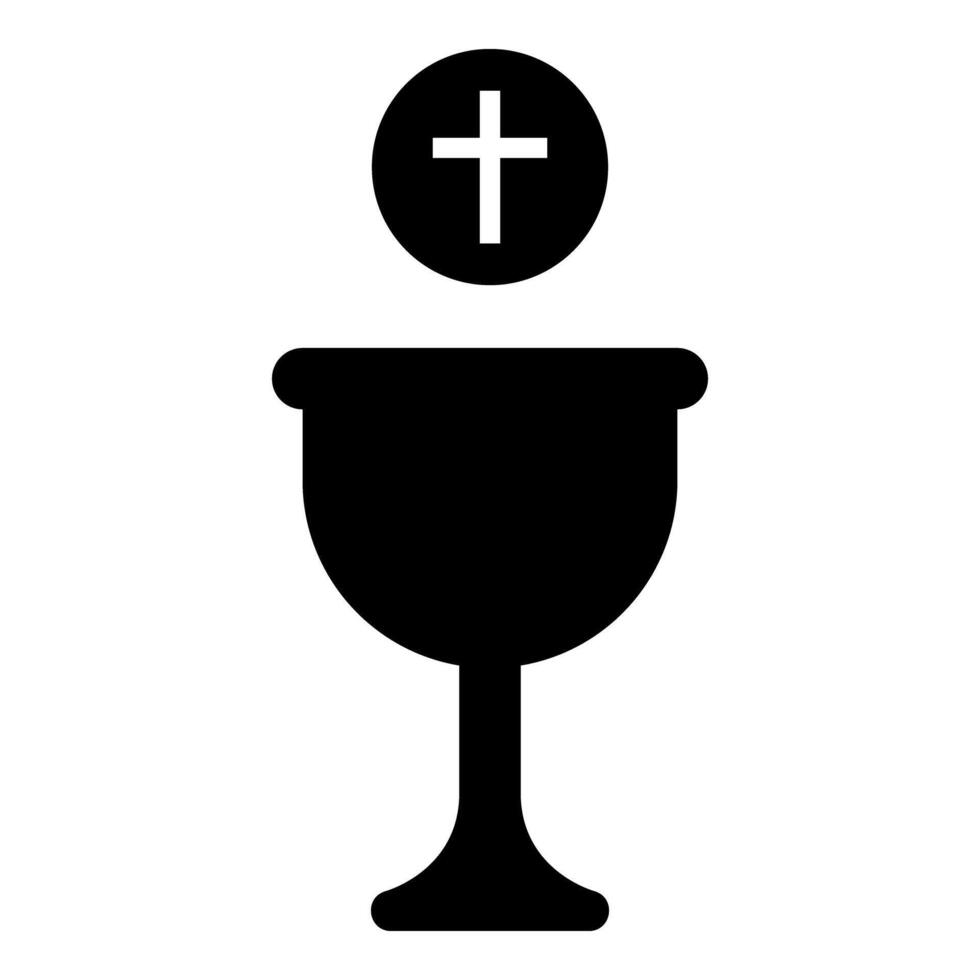 Corpus christi holy communion icon black color illustration image flat style vector
