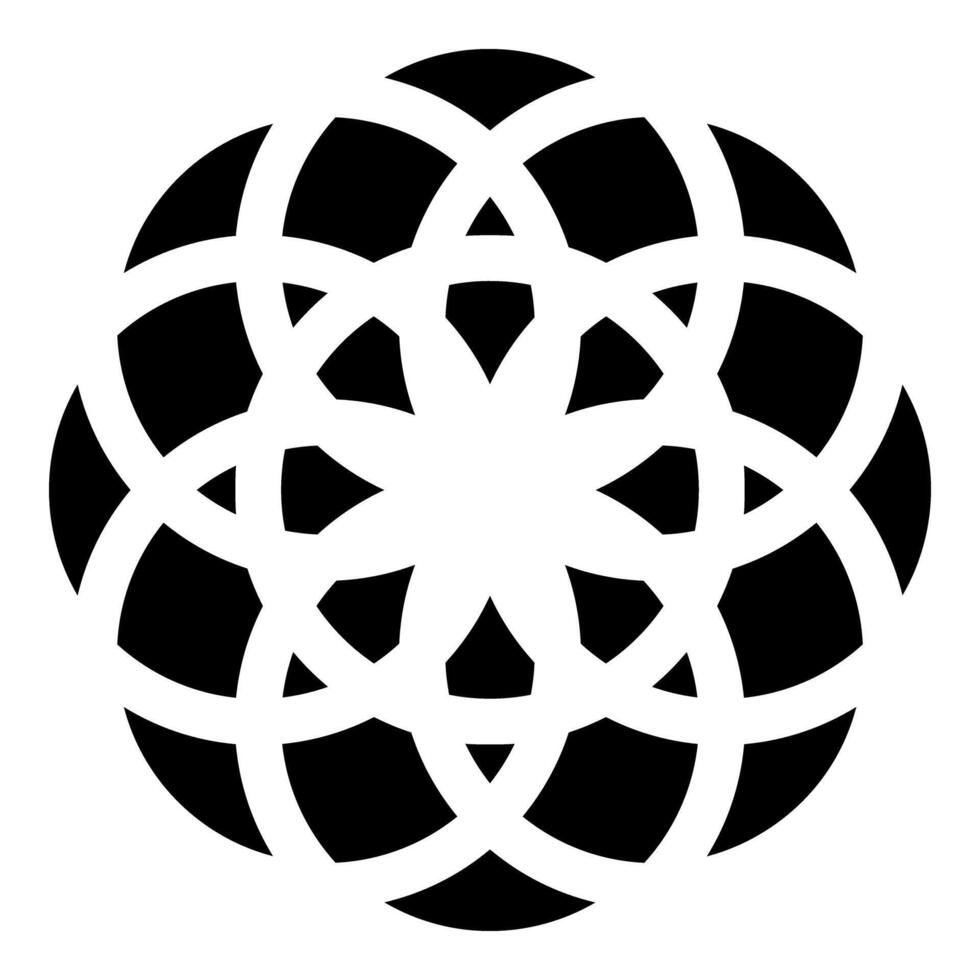 Flower of life Sacred geometry icon vector