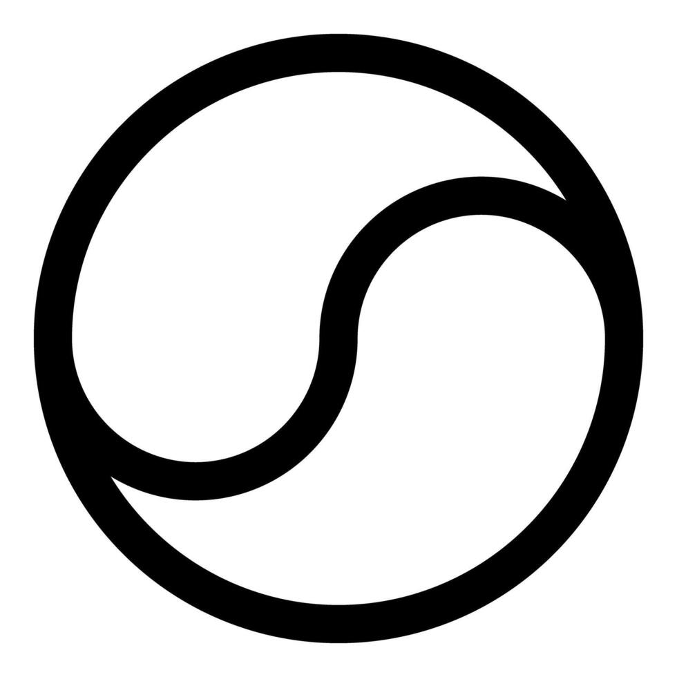 Yin Yang Taoism symbol harmony equilibrium concept icon black color illustration image flat style vector