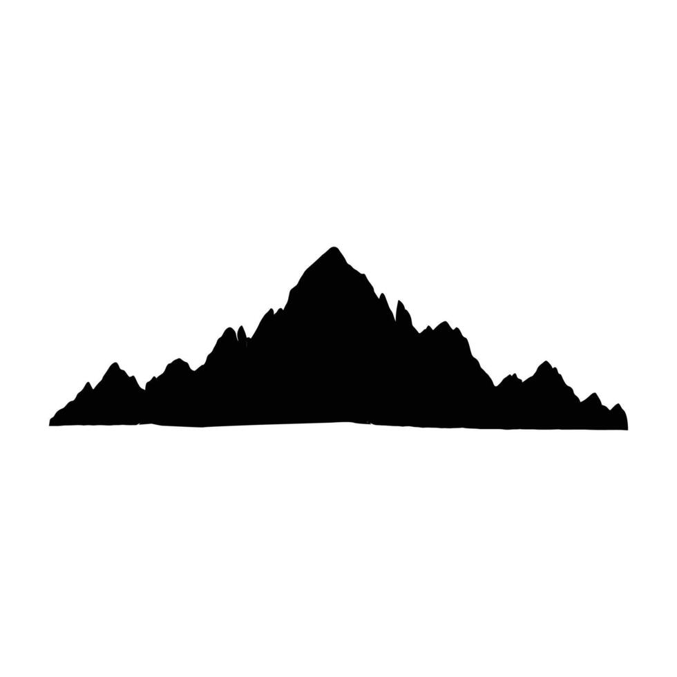 mountain silhouette illustration, on white background vector