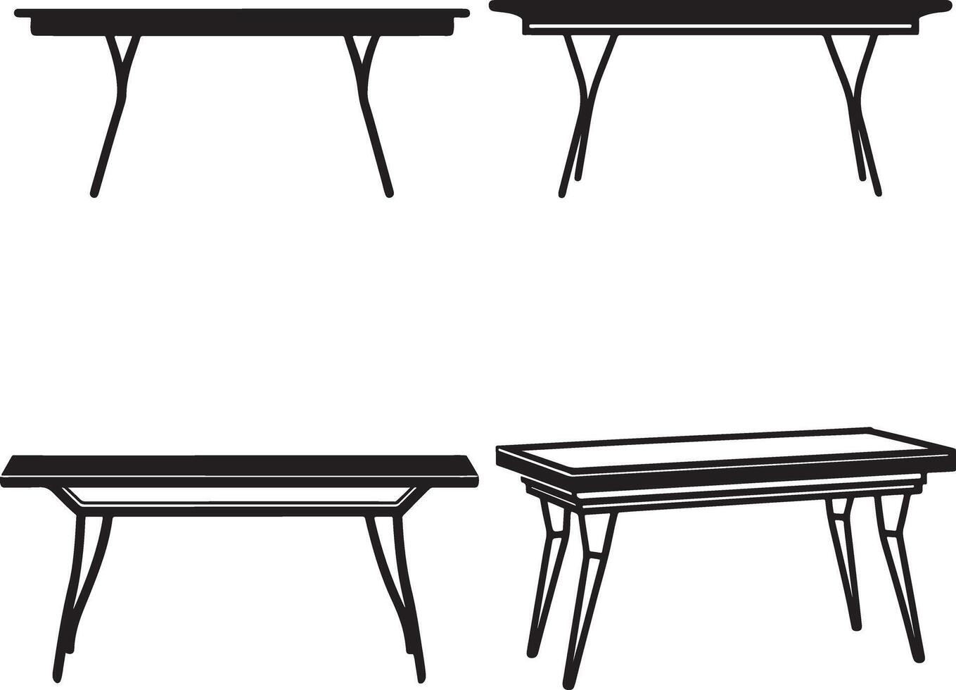 Table silhouette icon design vector
