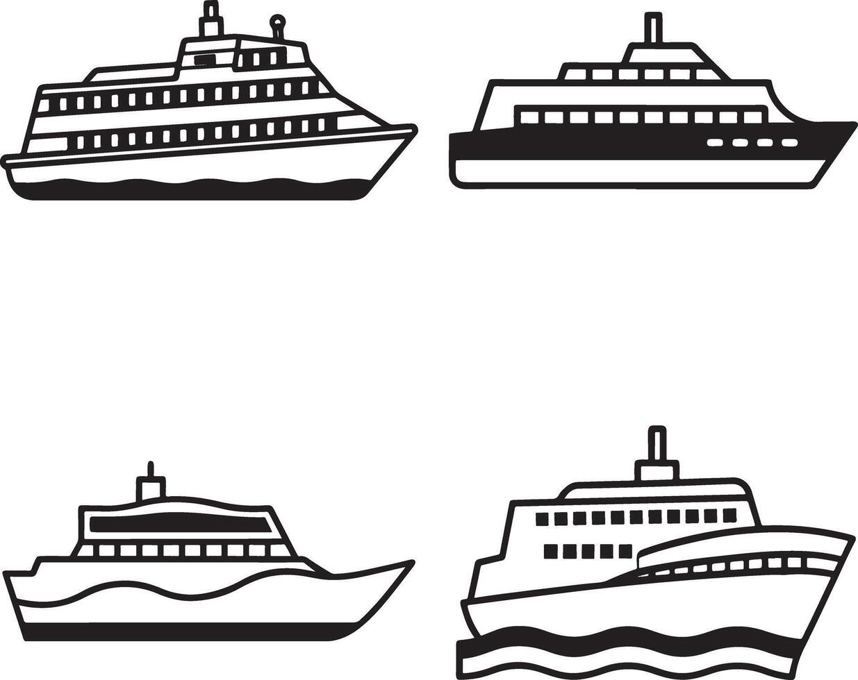 line art coloring page ferry image vector