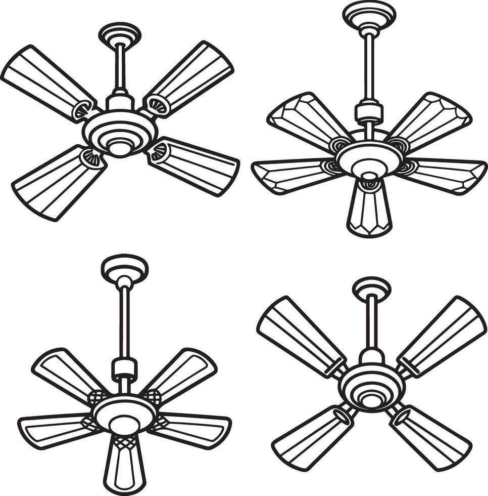 silhouette ceiling fan icon vector