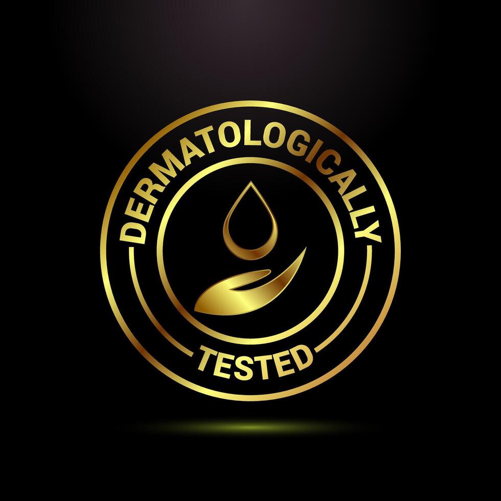 Dermatologically tested icon vector