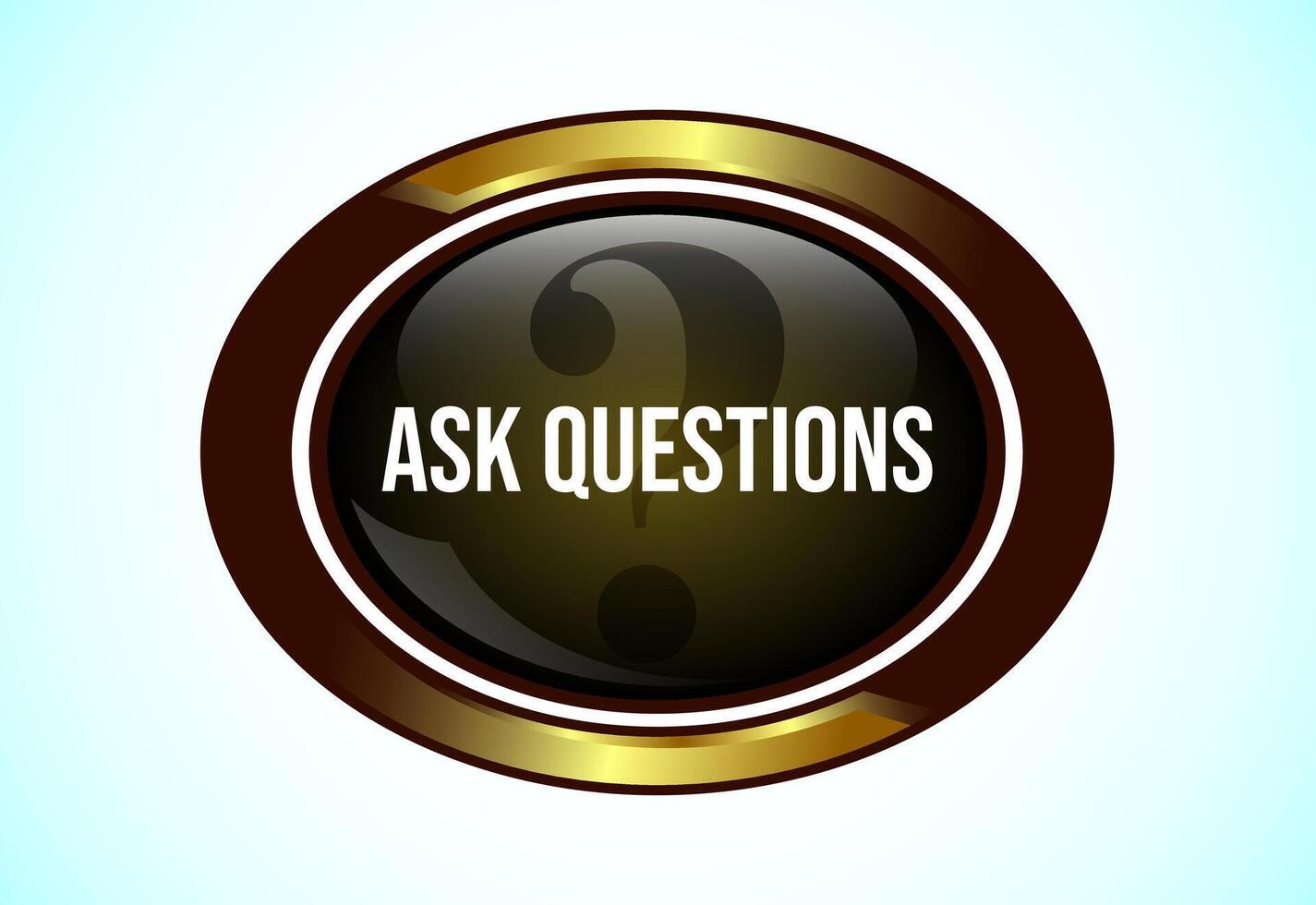 Ask questions button, Suitable for mobile app, and website UI vector