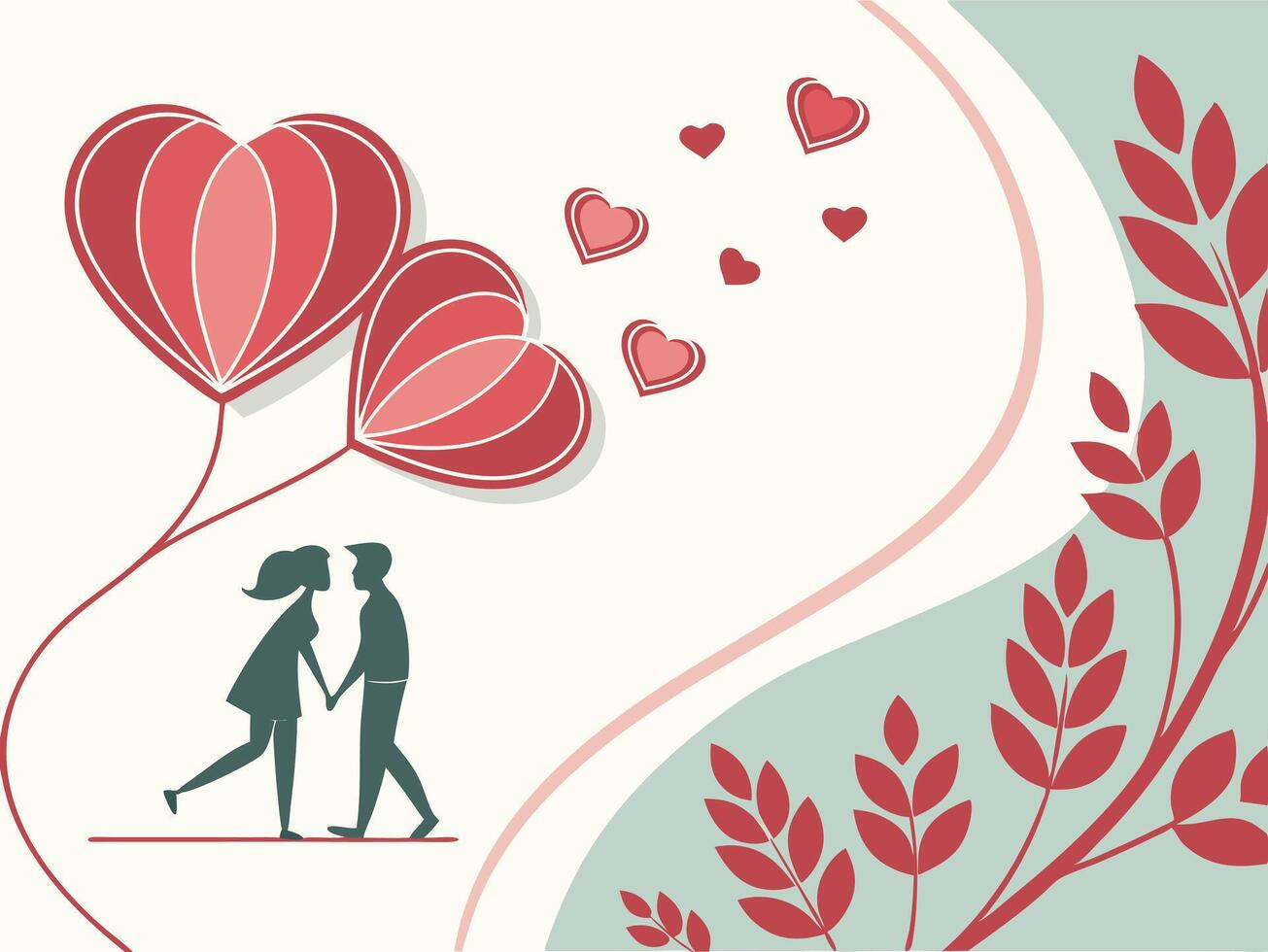 Layered paper hearts cast delicate shadows on a pastel backdrop, leaving room for text. vector