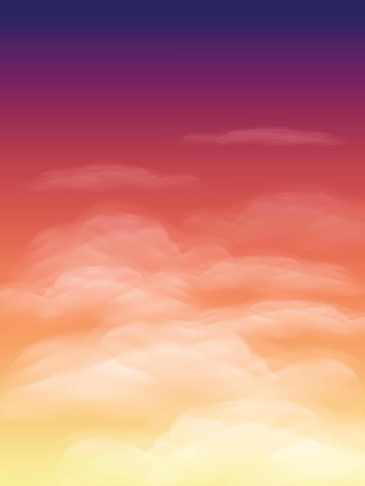 Airy Sunset Clouds vector