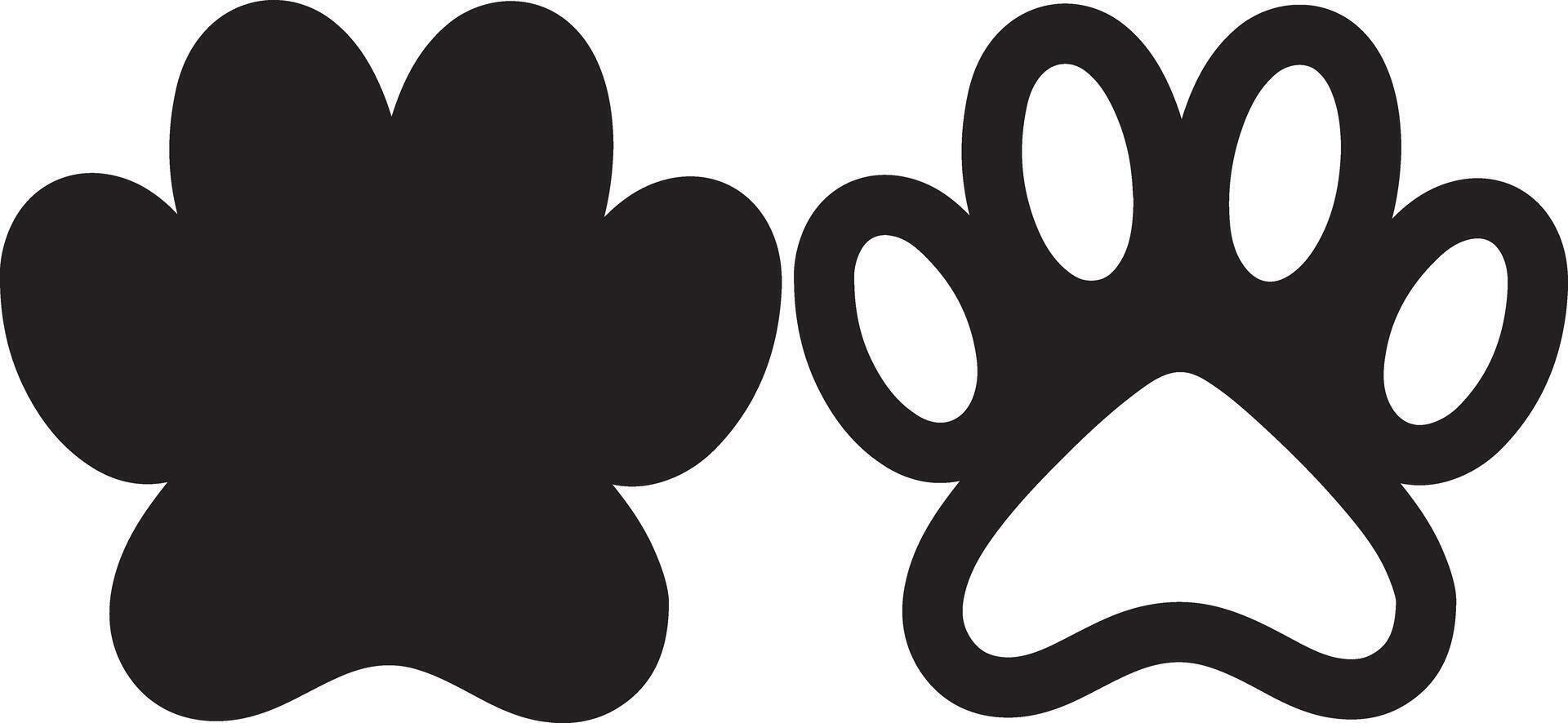 Dog Paw icon design on white background vector