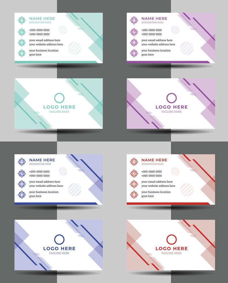 Customizable Corporate Business Card Templates Sleek Design for Professionals Agencies and Companies editable Files Included vector