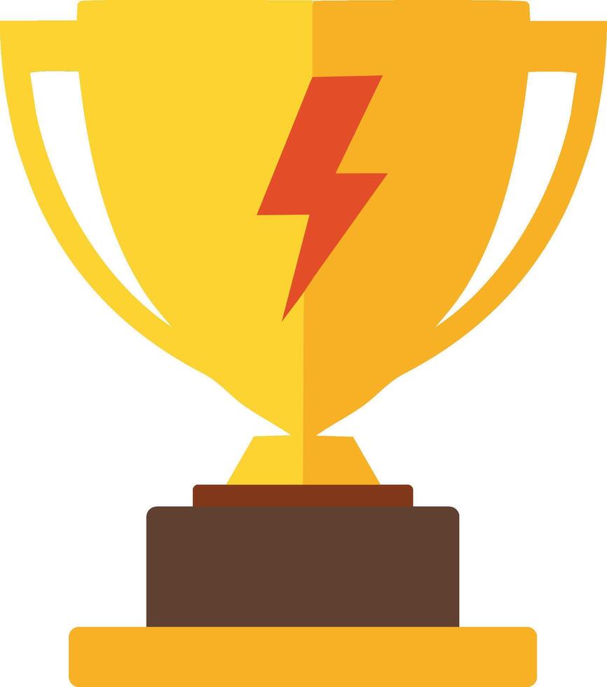 Shiny Gold Cup Trophy Flash Speed vector