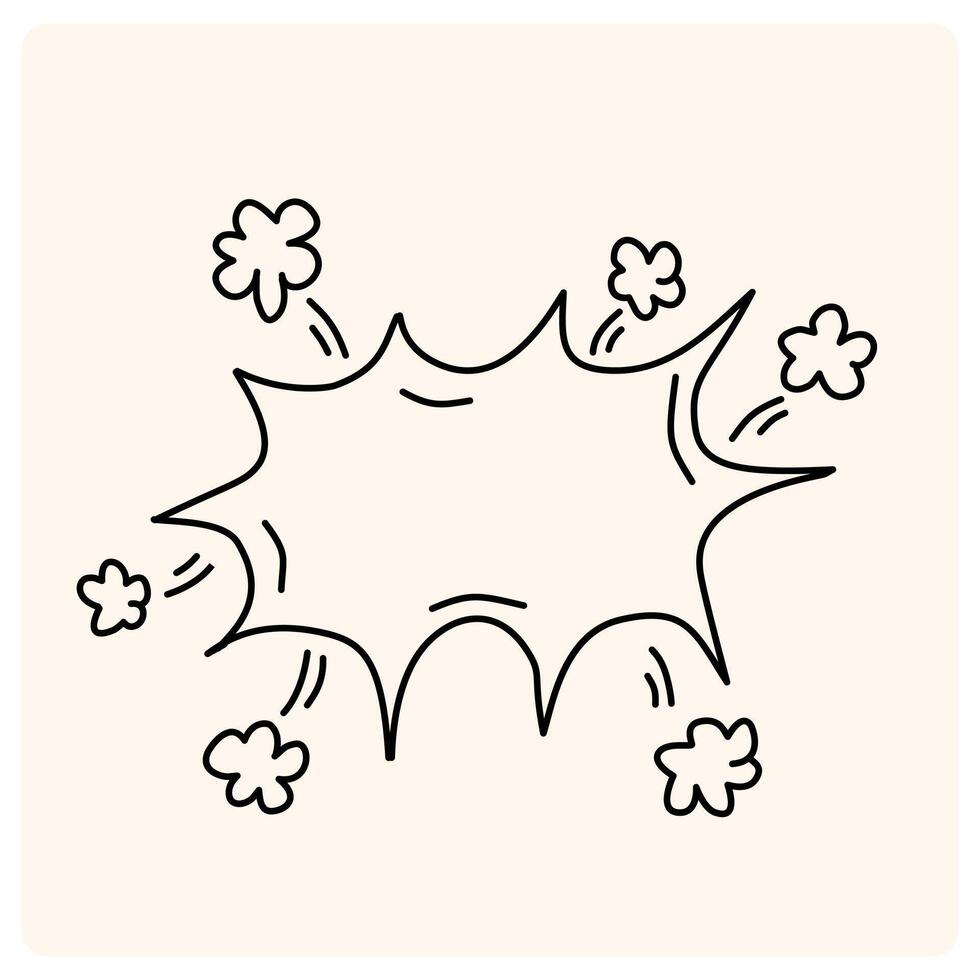 Comic Book Explosion Speech Bubble with doodle style drawing vector