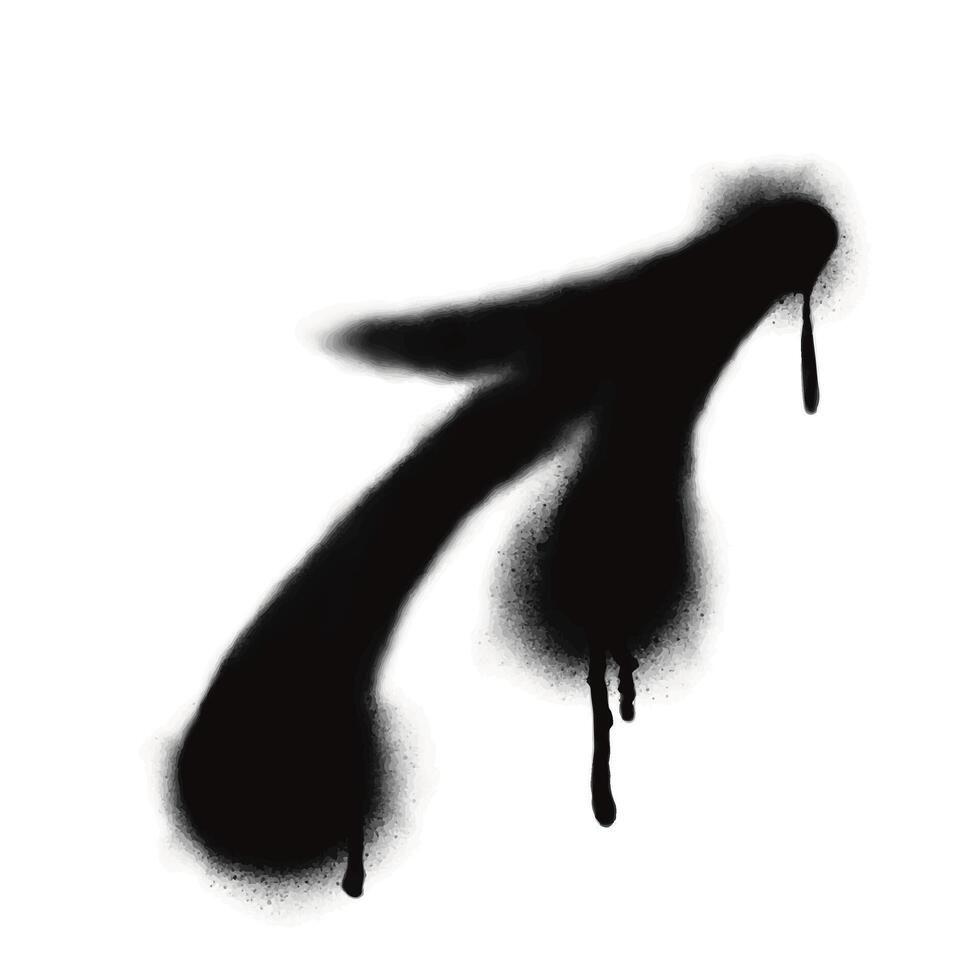 Spray Painted Graffiti arrow icon Sprayed vector