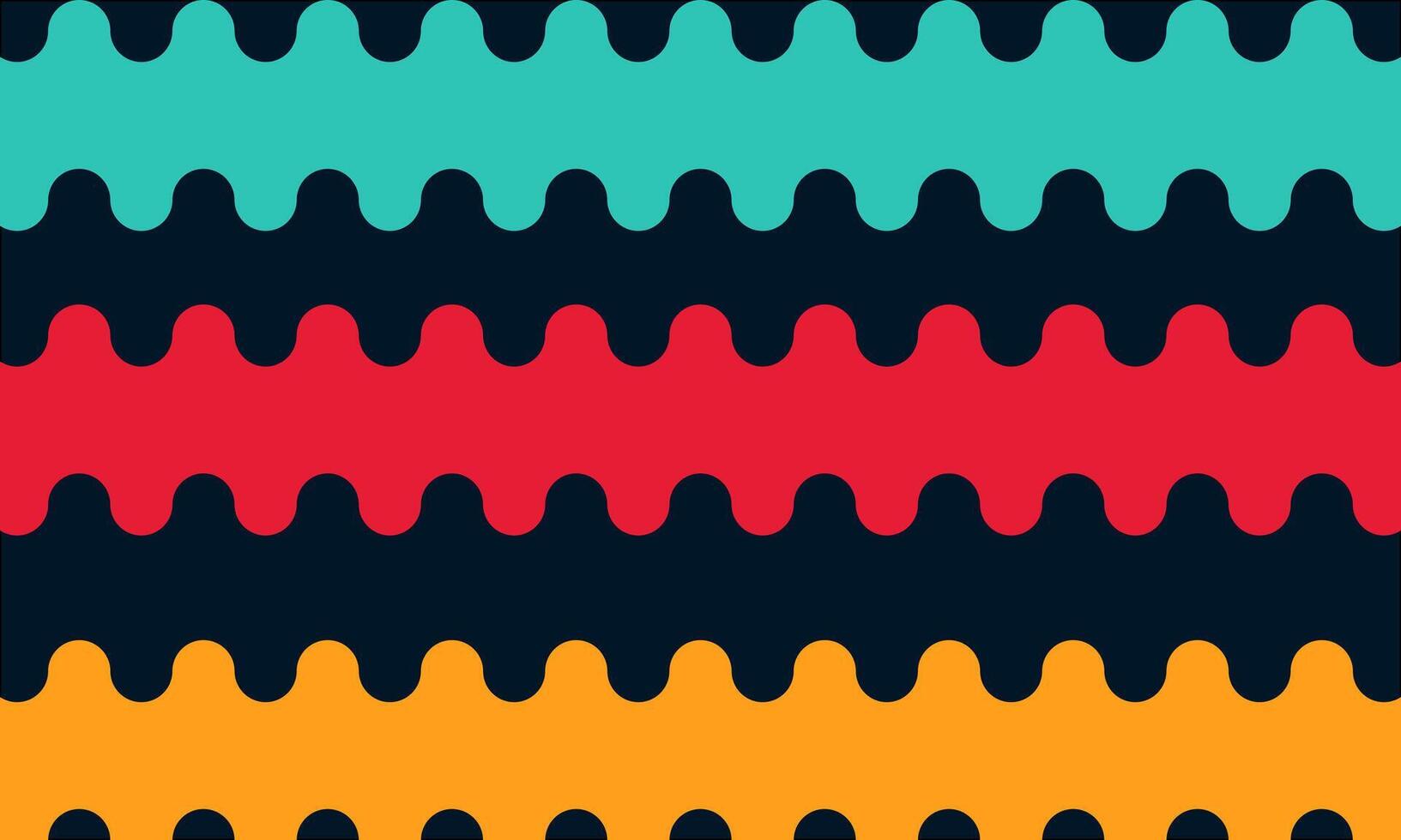 Wavy horizontal stripes in bold colors vector