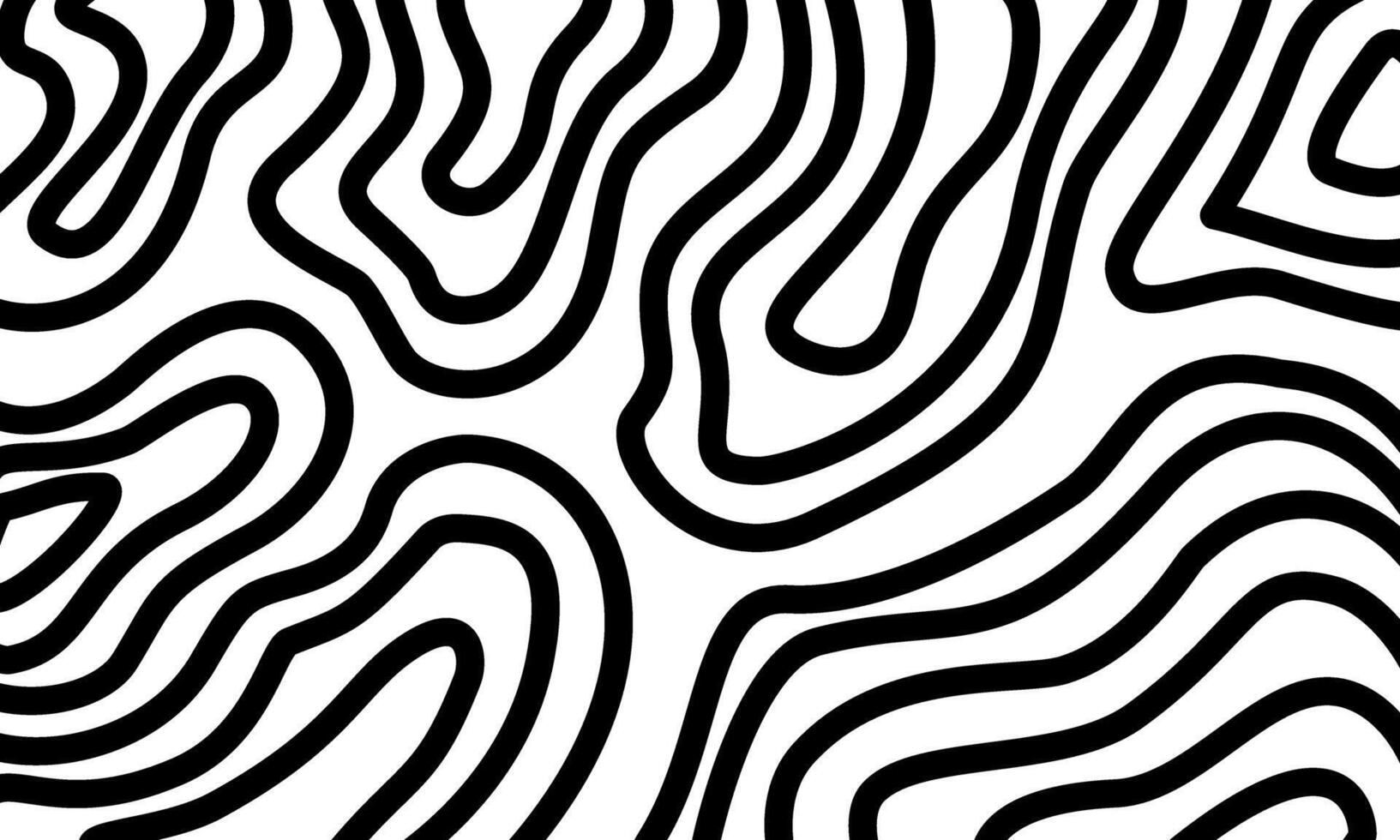 A black and white abstract pattern featuring wavy vector